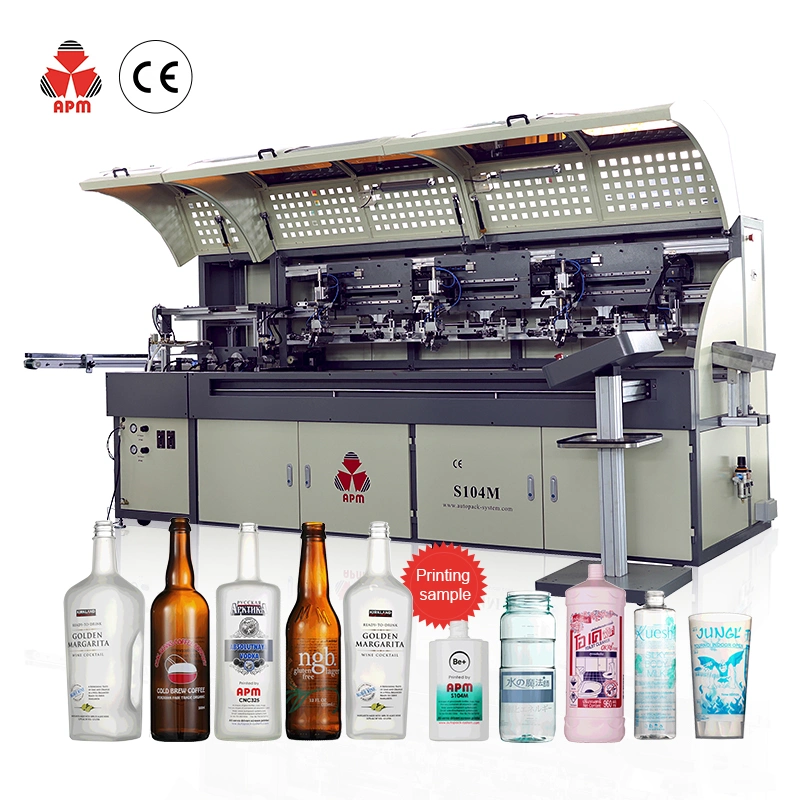 LED UV Drying System Round Square Bottle 2 3 4 Color Oval Glass Bottle Plastic Cup Automatic Screen Printing Machine Price