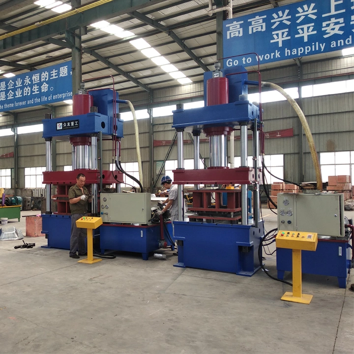 Double Action Automatic 200 Ton/315 Ton Four Column Metal Deep Drawing Hydraulic Cold Pressing/Press Machine for Wheelbarrow/Pot/ Kitchen/Water Tank